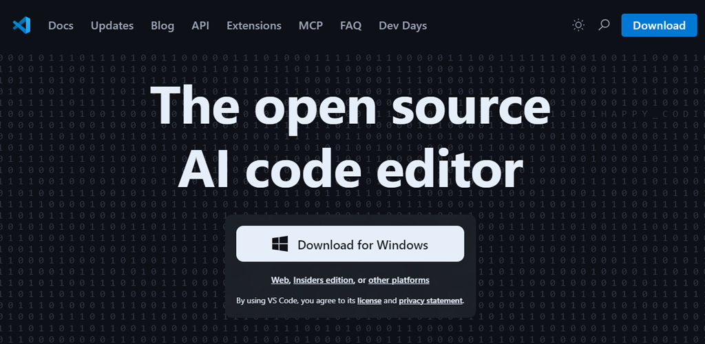 Visual Studio Code Download Page