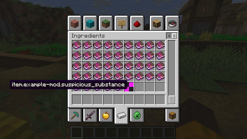 Item in the ingredients group